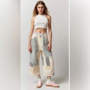 NWT BDG Meg Patchwork Cropped Carpenter Pant size 4